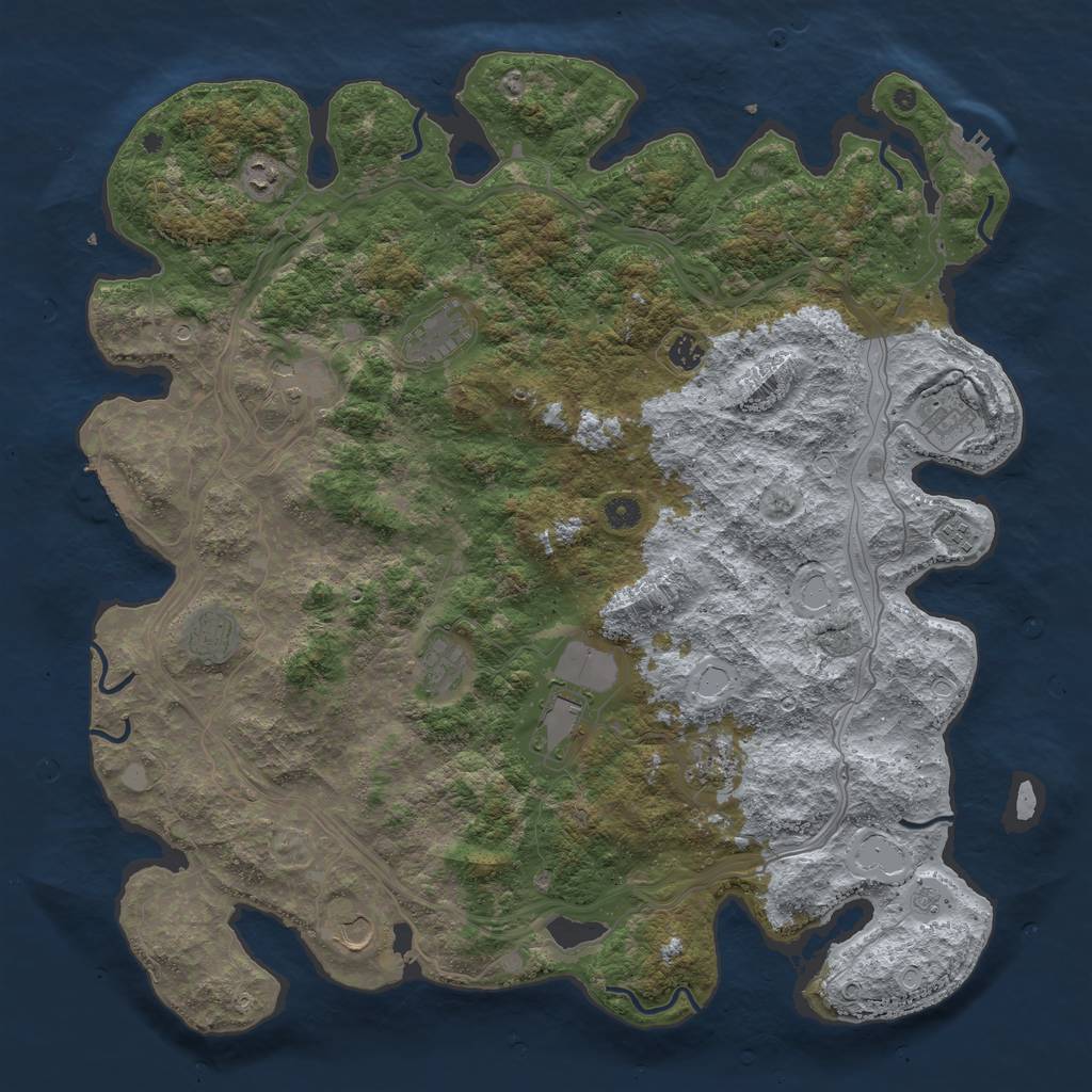 Rust Map: Procedural Map, Size: 4800, Seed: 1601485017, 20 Monuments