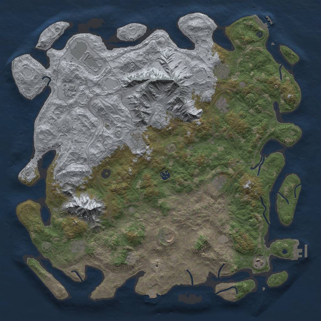 Rust Map: Procedural Map, Size: 5000, Seed: 1337820, 17 Monuments