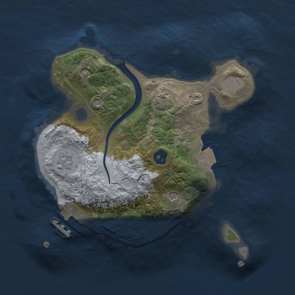 Rust Map: Procedural Map, Size: 2022, Seed: 1984, 5 Monuments
