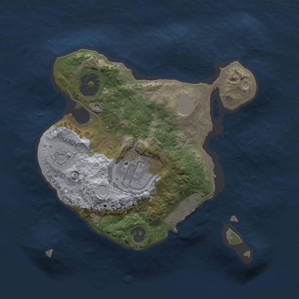 Rust Map: Procedural Map, Size: 2022, Seed: 1984, 8 Monuments