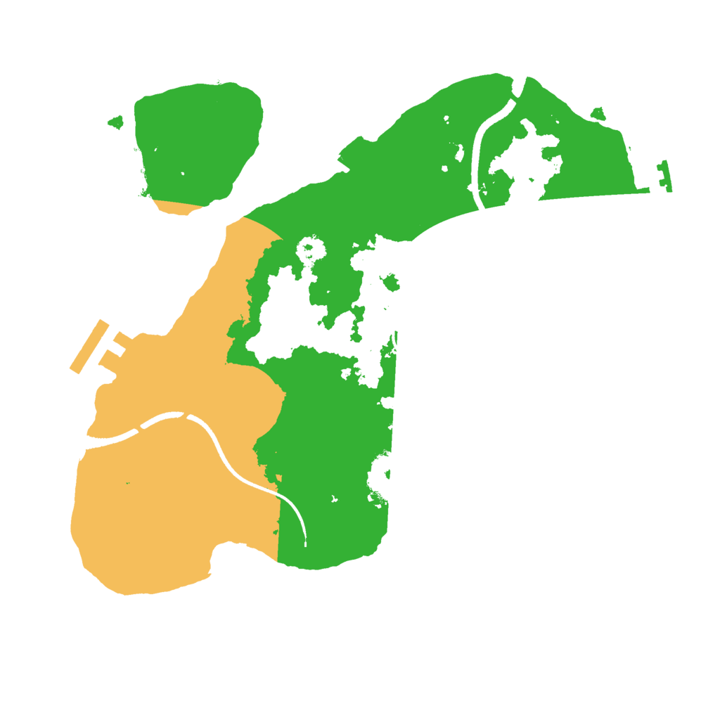 Biome Rust Map: Procedural Map, Size: 2500, Seed: 175997094