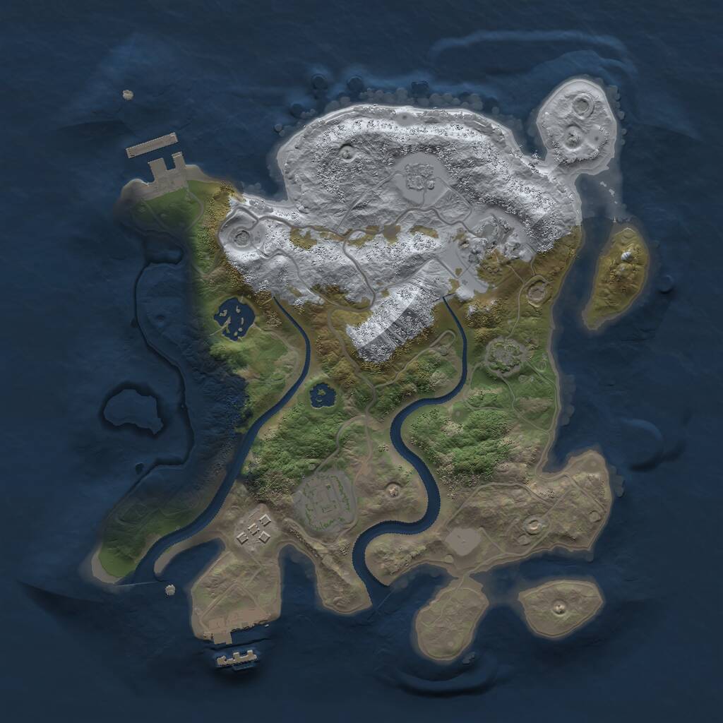 Rust Map: Procedural Map, Size: 2800, Seed: 34534564, 10 Monuments