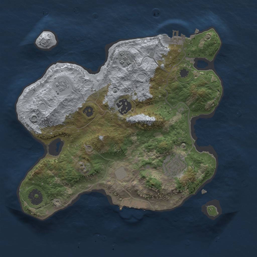 Rust Map: Procedural Map, Size: 2586, Seed: 2695, 11 Monuments