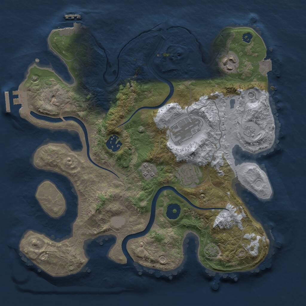 Rust Map: Procedural Map, Size: 3000, Seed: 112813851, 11 Monuments