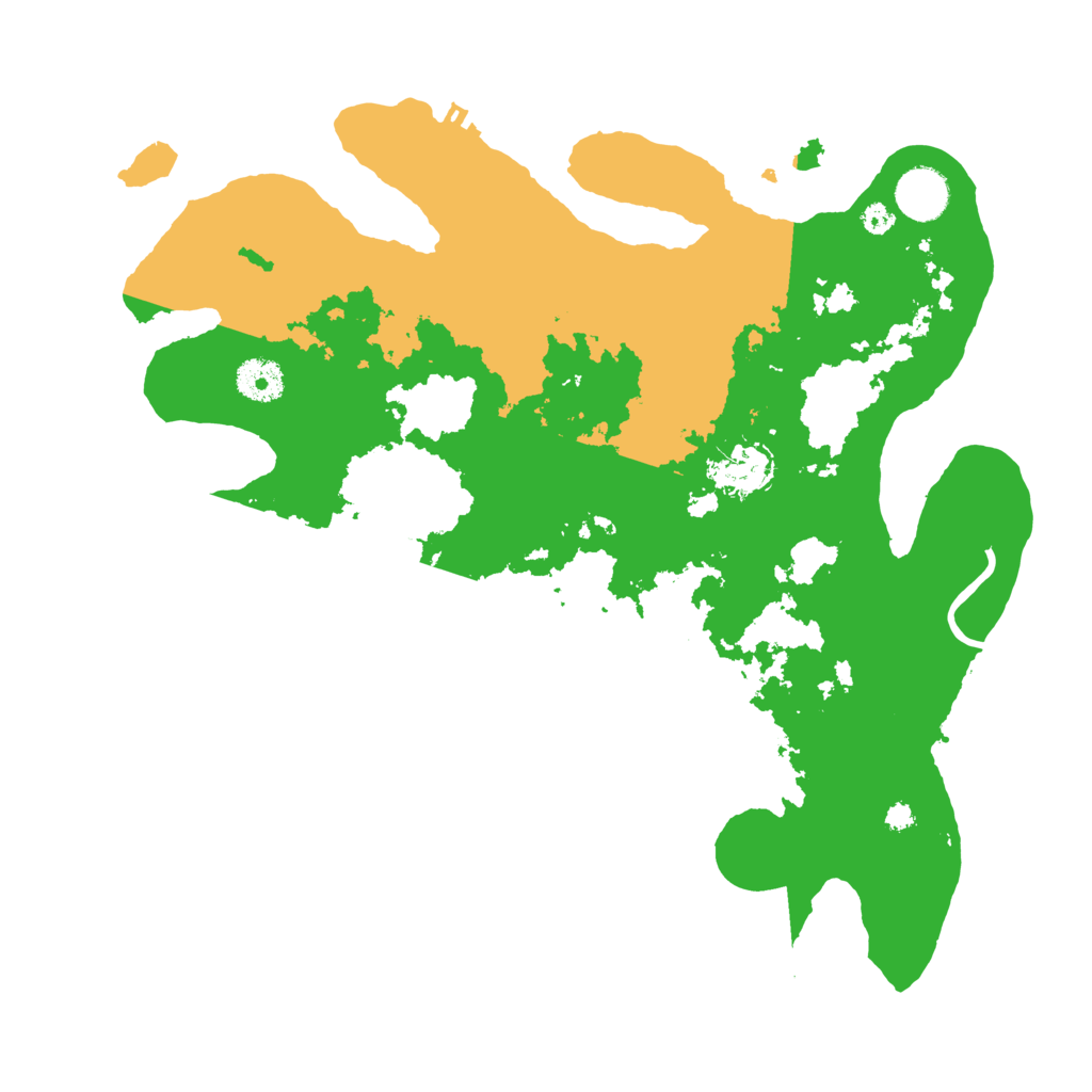 Biome Rust Map: Procedural Map, Size: 3600, Seed: 66558899