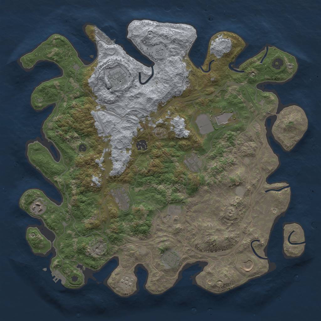 Rust Map: Procedural Map, Size: 4250, Seed: 330671265, 17 Monuments