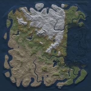 Thumbnail Rust Map: Procedural Map, Size: 6000, Seed: 701674579, 17 Monuments