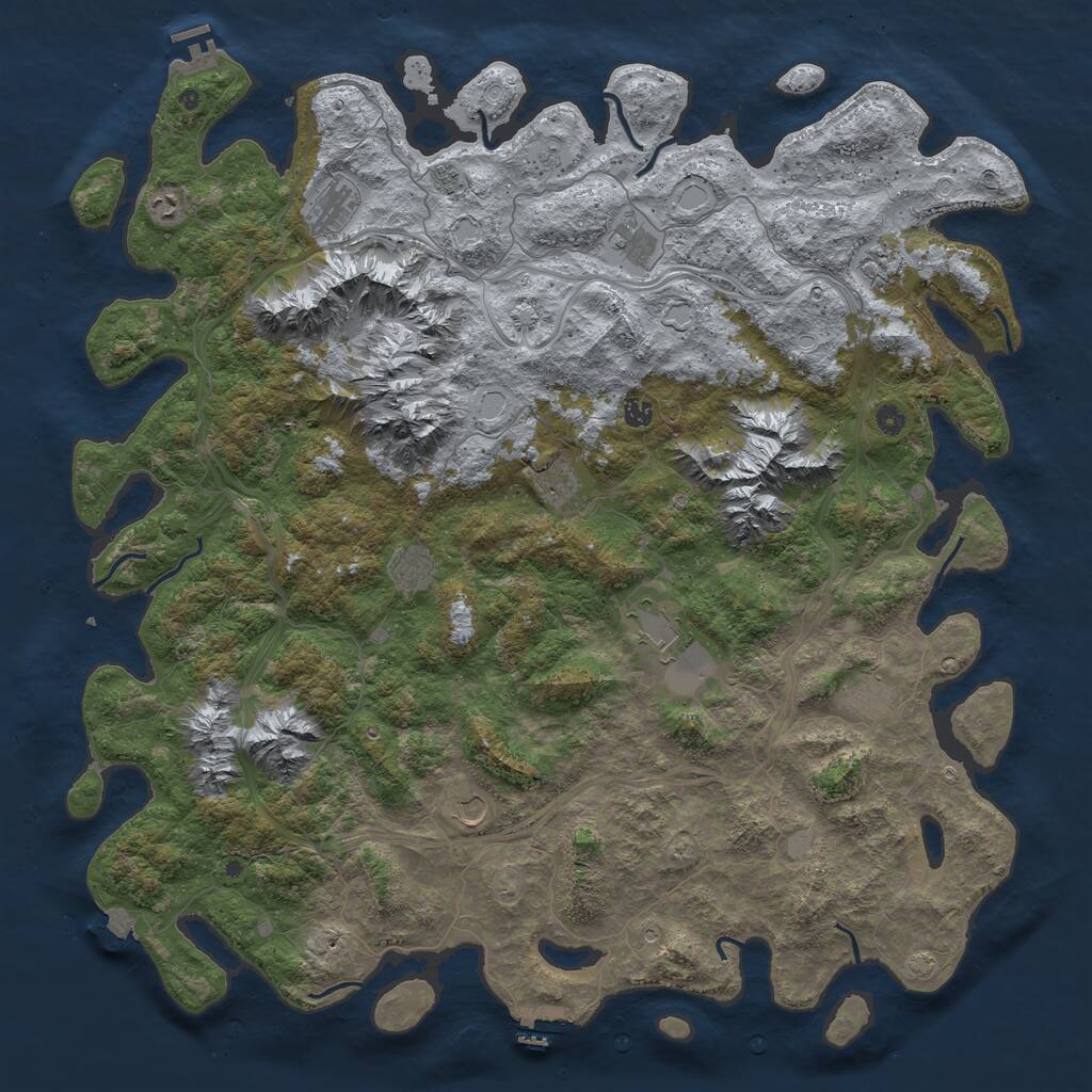 Rust Map: Procedural Map, Size: 5500, Seed: 9959, 17 Monuments