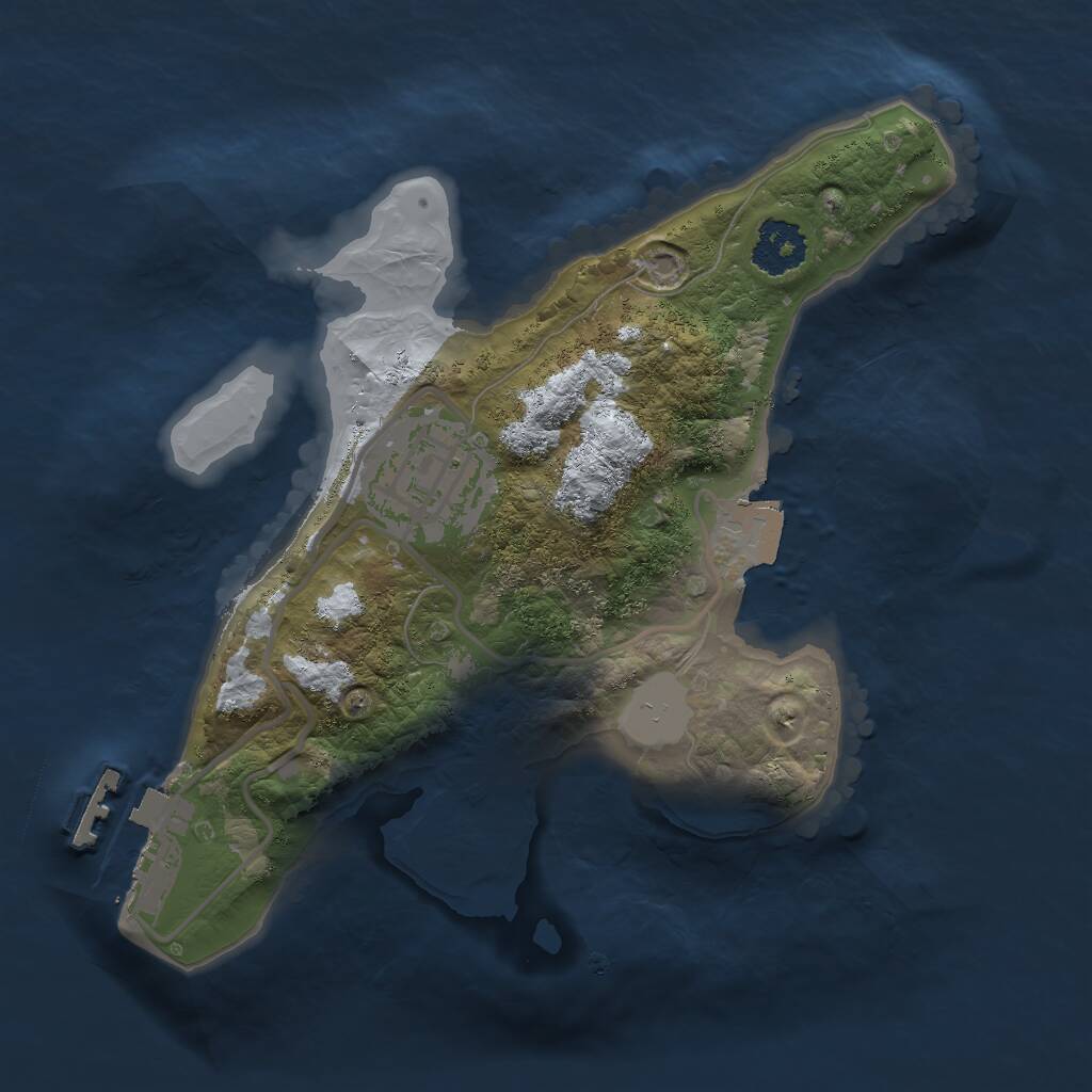 Rust Map: Procedural Map, Size: 2000, Seed: 5846327, 3 Monuments