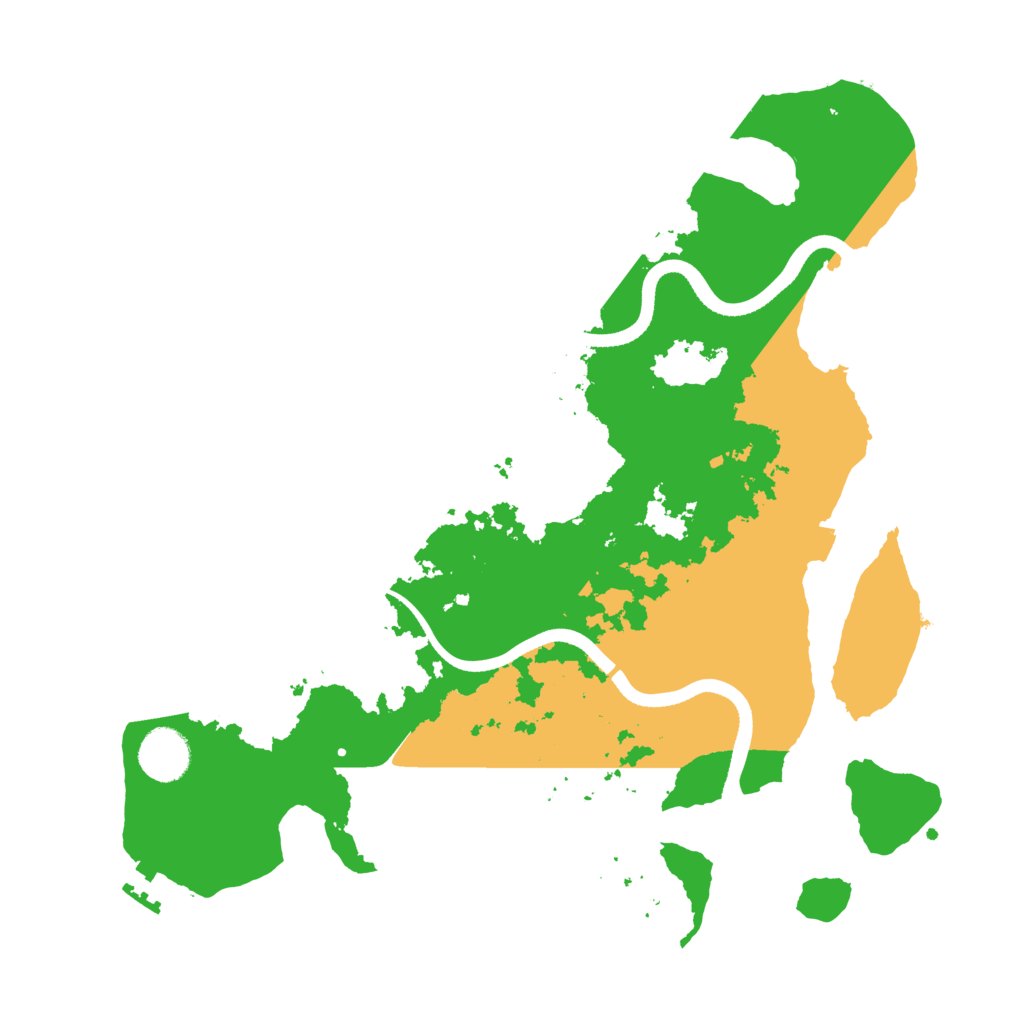 Biome Rust Map: Procedural Map, Size: 3500, Seed: 58562545