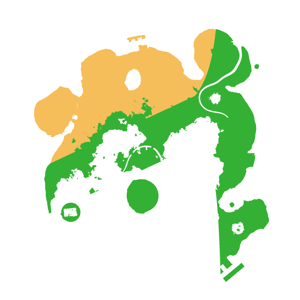 Biome Rust Map: Procedural Map, Size: 2500, Seed: 1024307265