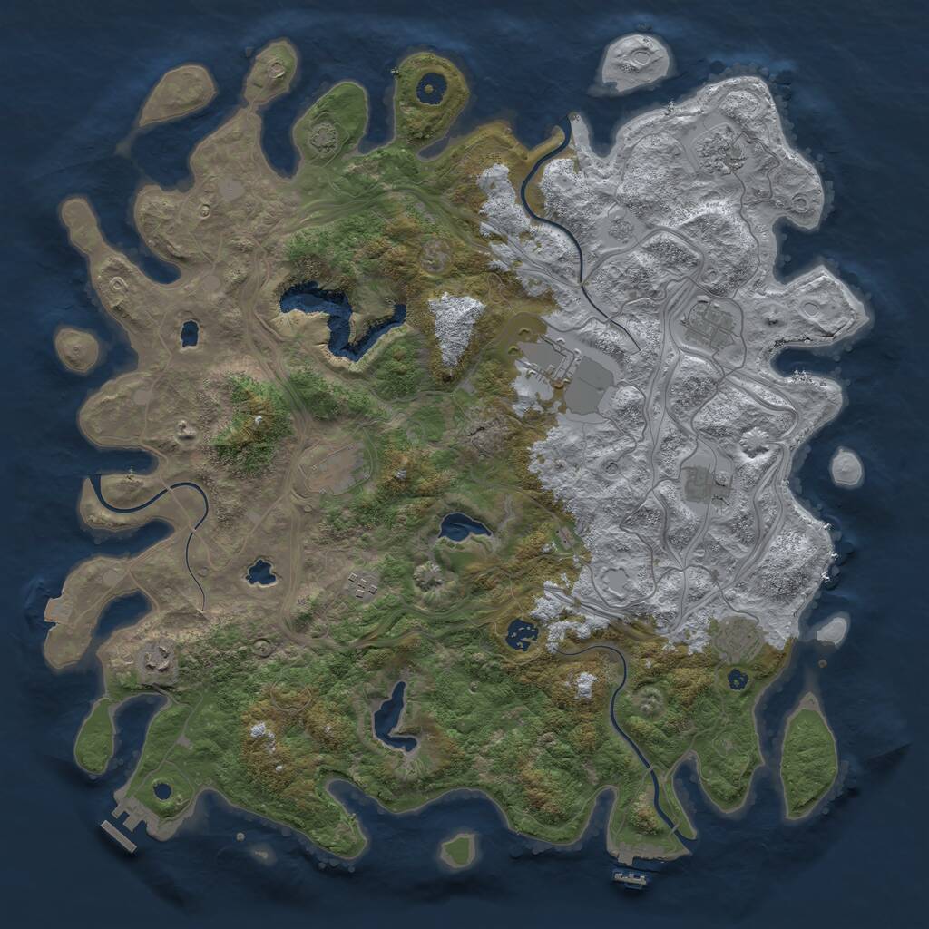 Rust Map: Procedural Map, Size: 4500, Seed: 255, 15 Monuments