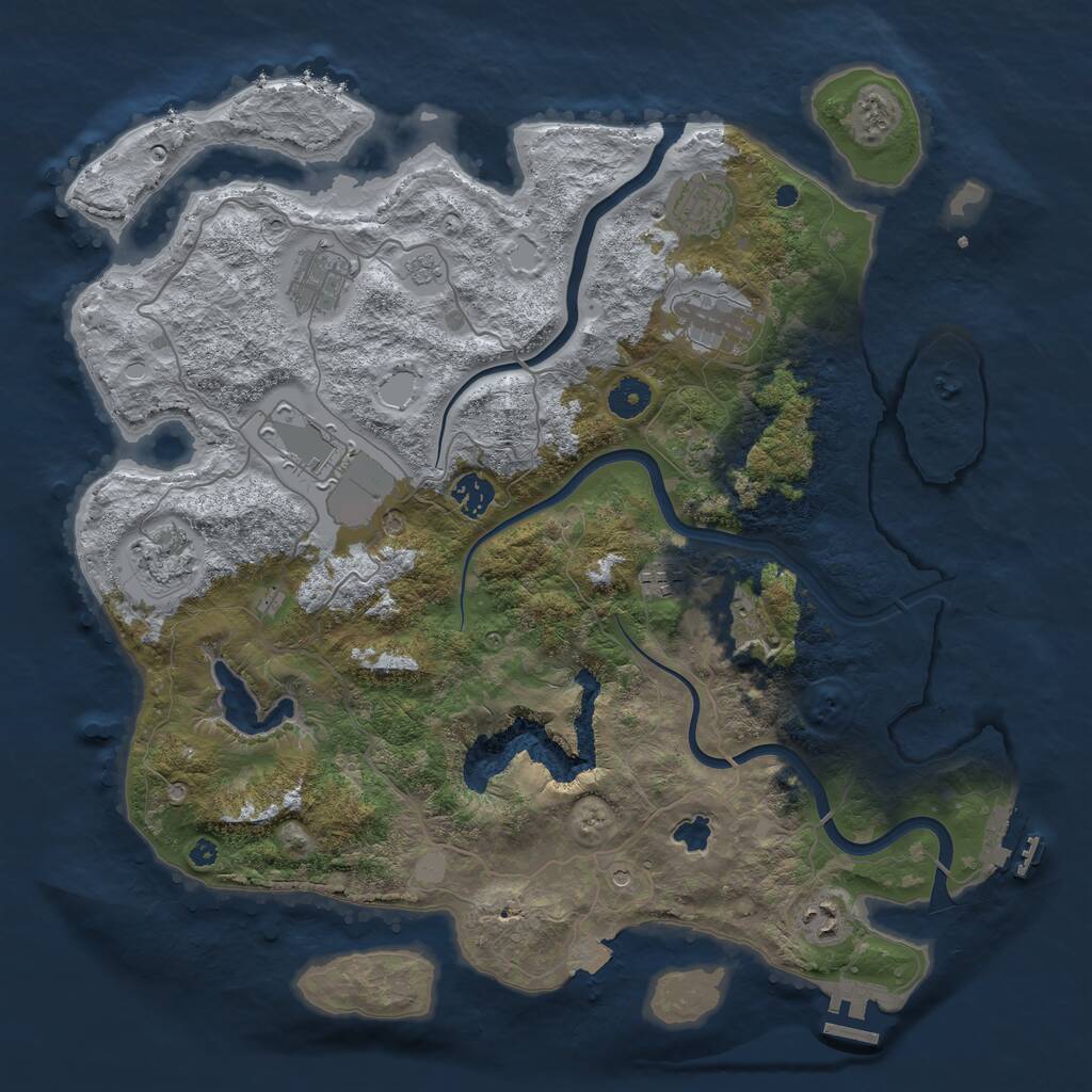 Rust Map: Procedural Map, Size: 4000, Seed: 978304, 15 Monuments