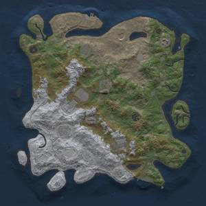 Thumbnail Rust Map: Procedural Map, Size: 4000, Seed: 1005, 18 Monuments