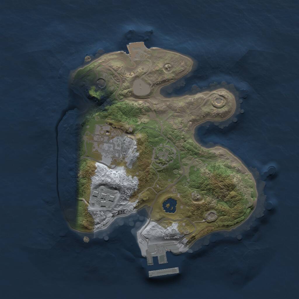 Rust Map: Procedural Map, Size: 2000, Seed: 93756844, 6 Monuments