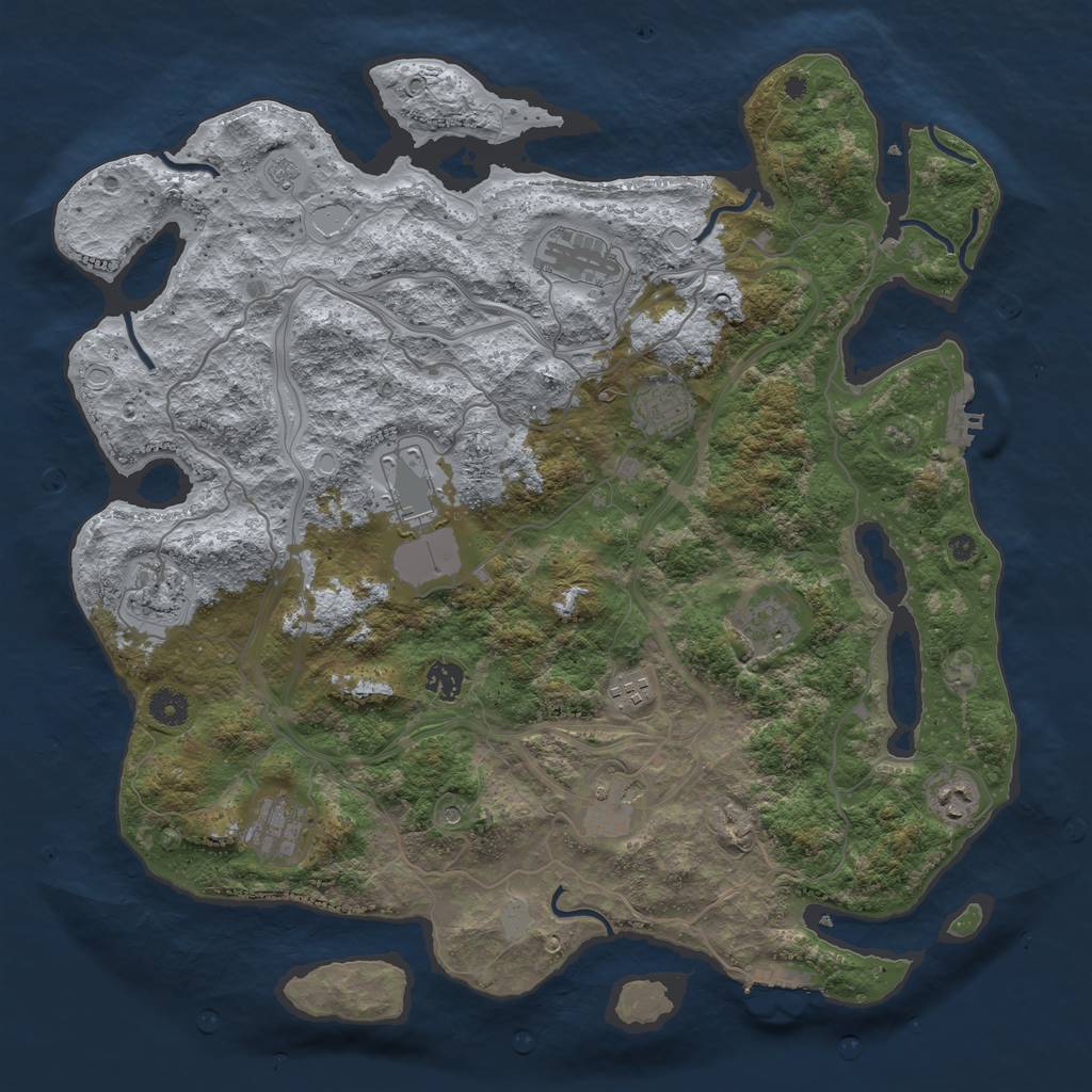 Rust Map: Procedural Map, Size: 4250, Seed: 978304, 17 Monuments