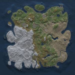 Thumbnail Rust Map: Procedural Map, Size: 4000, Seed: 1009, 13 Monuments