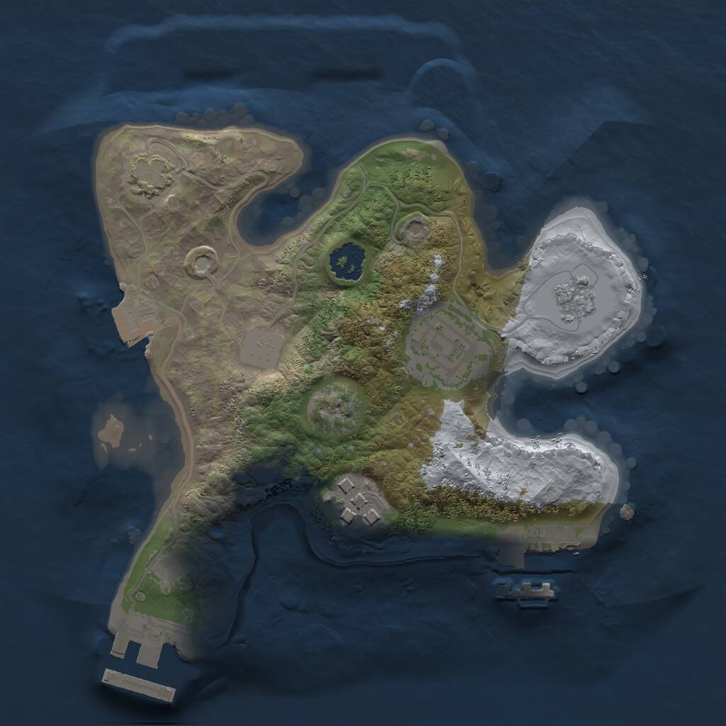 Rust Map: Procedural Map, Size: 2000, Seed: 56273, 7 Monuments