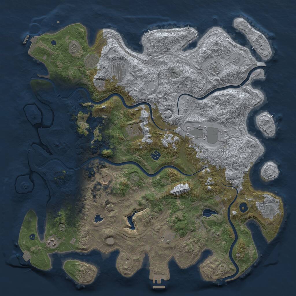 Rust Map: Procedural Map, Size: 4800, Seed: 271256708, 17 Monuments