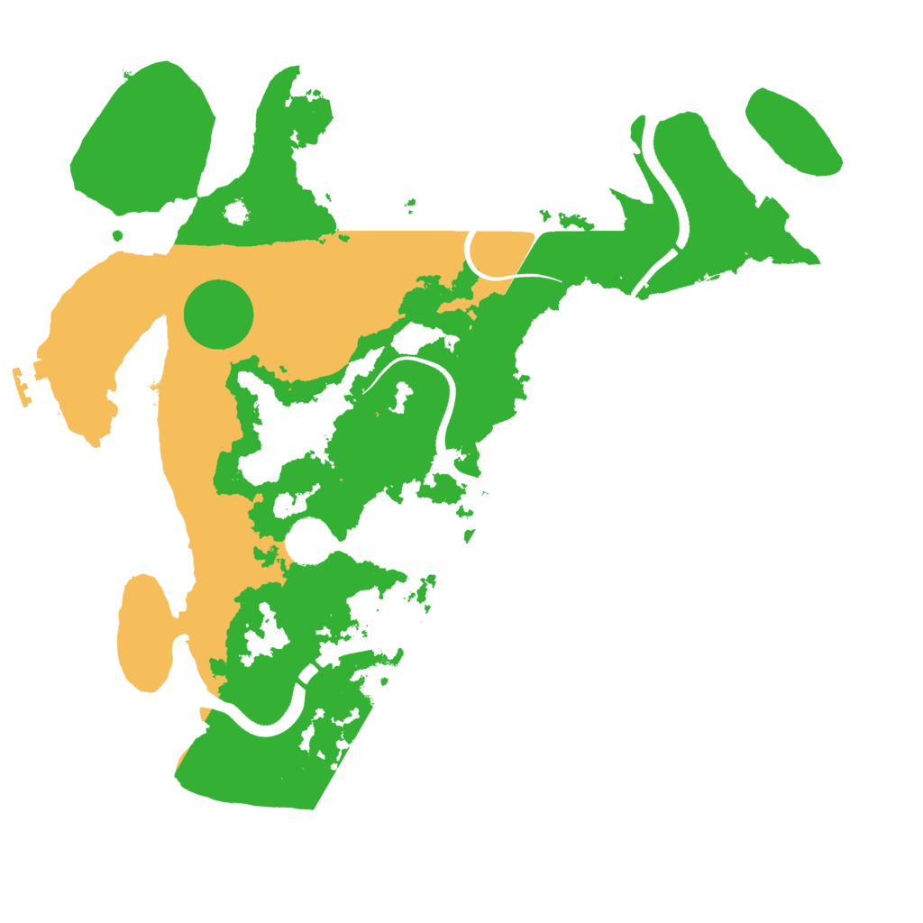 Biome Rust Map: Procedural Map, Size: 3500, Seed: 16735