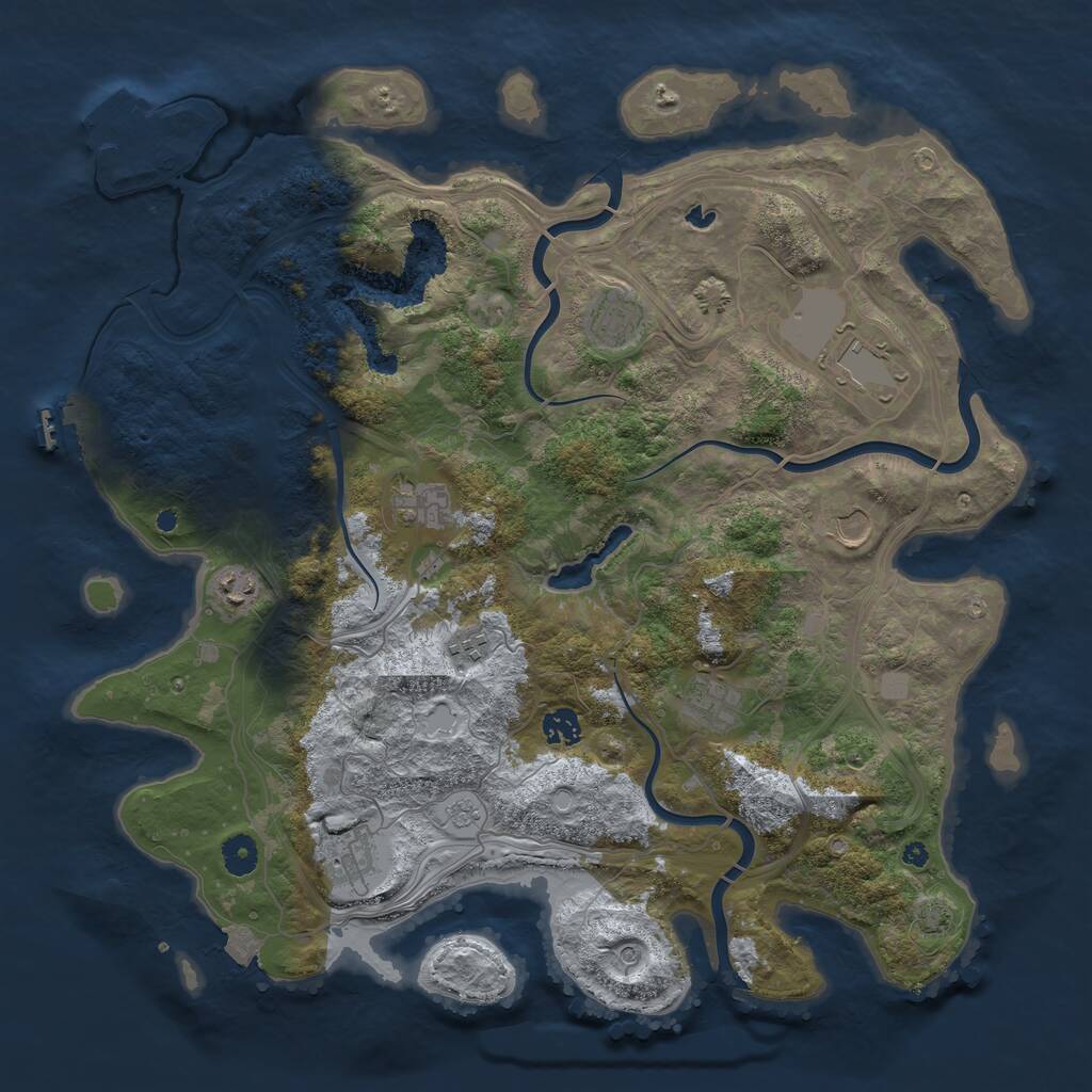 Rust Map: Procedural Map, Size: 4250, Seed: 91907541, 15 Monuments