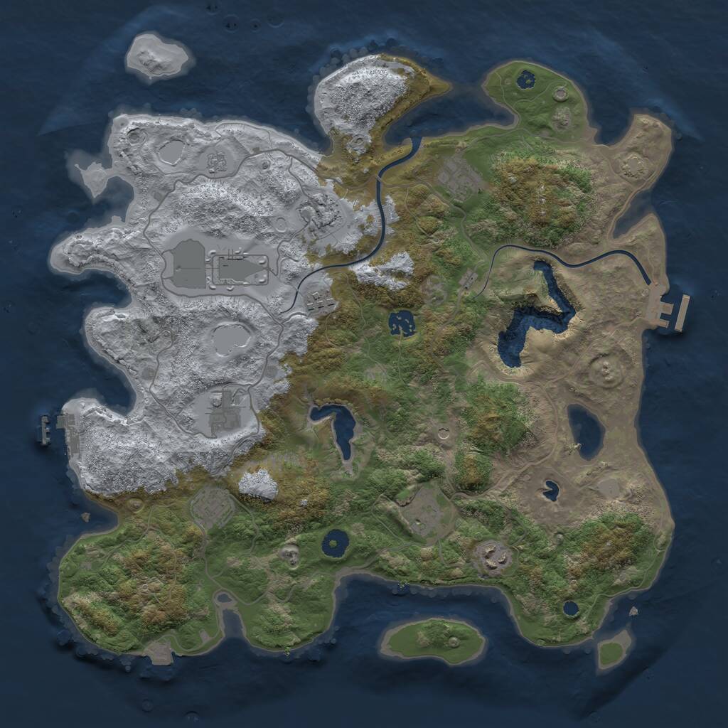 Rust Map: Procedural Map, Size: 4000, Seed: 565188, 15 Monuments