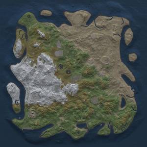 Thumbnail Rust Map: Procedural Map, Size: 4500, Seed: 725, 20 Monuments