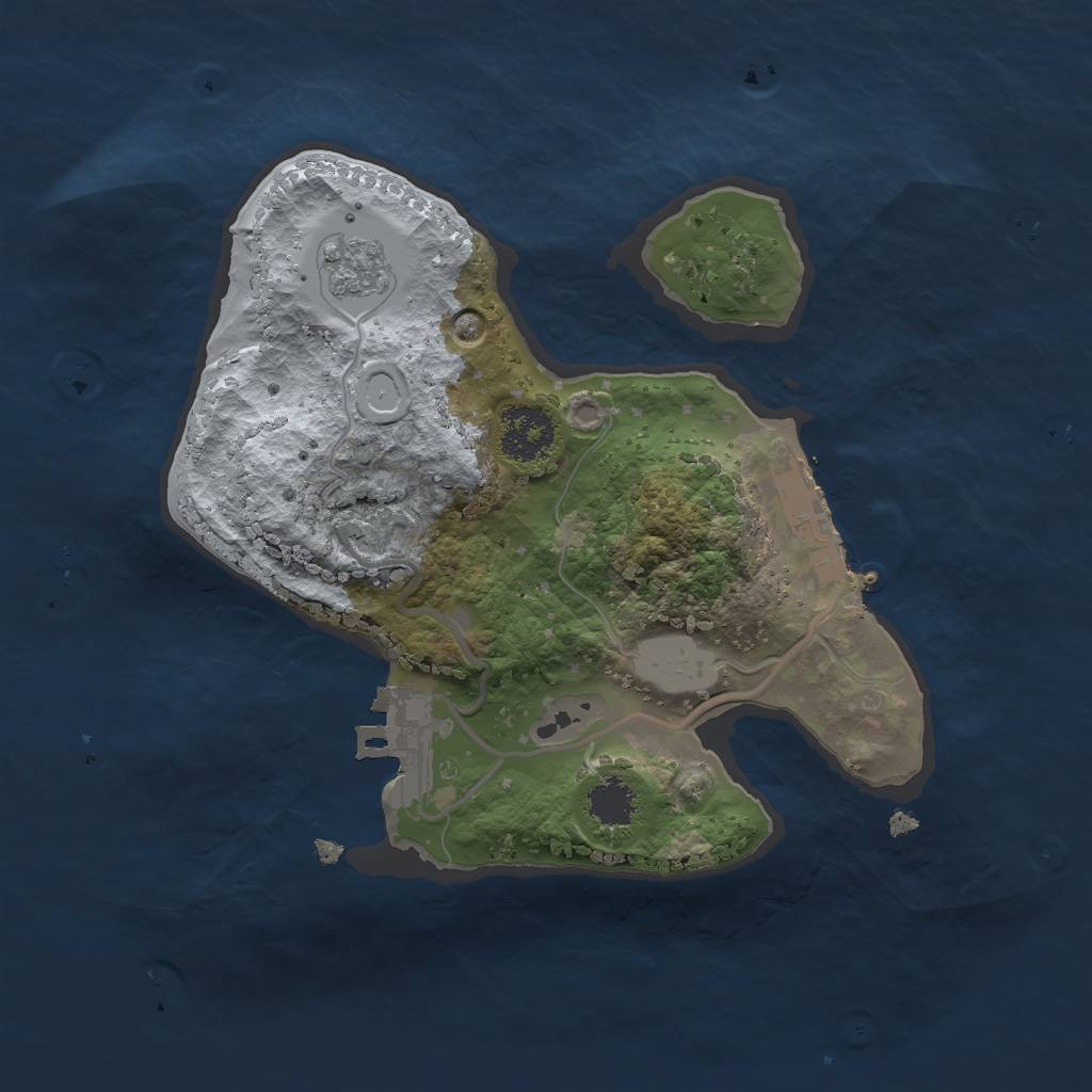 Rust Map: Procedural Map, Size: 2000, Seed: 42, 8 Monuments