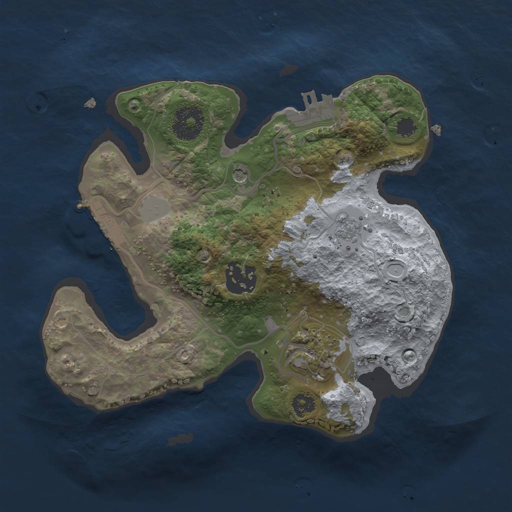 Rust Map: Procedural Map, Size: 2300, Seed: 237432, 11 Monuments