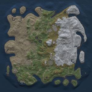 Thumbnail Rust Map: Procedural Map, Size: 4250, Seed: 597583420, 18 Monuments