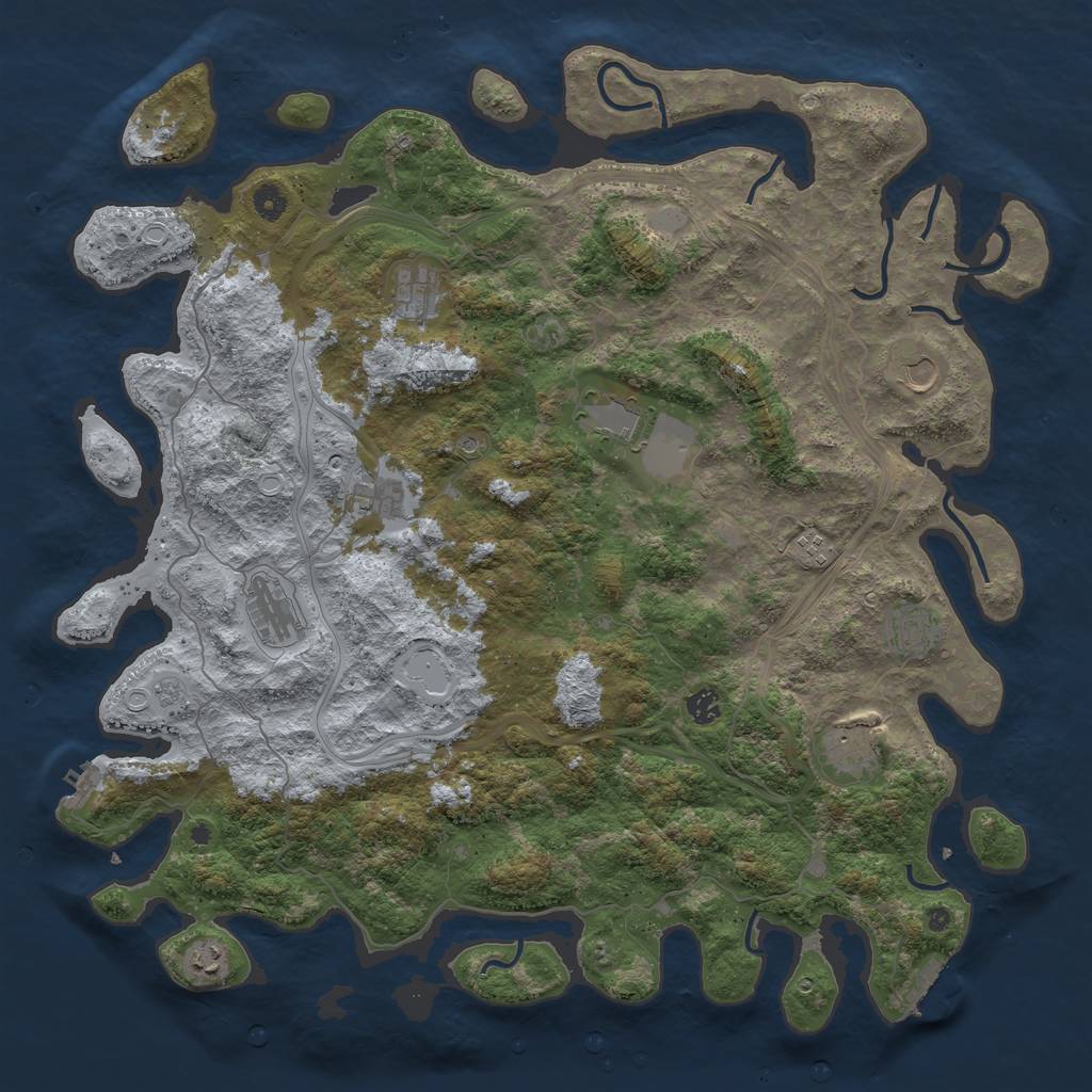 Rust Map: Procedural Map, Size: 4750, Seed: 836429099, 19 Monuments