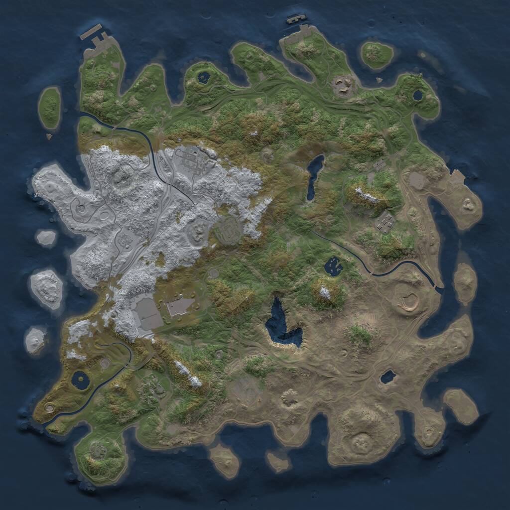 Rust Map: Procedural Map, Size: 4250, Seed: 154556, 15 Monuments