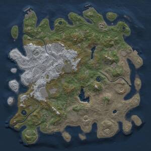 Thumbnail Rust Map: Procedural Map, Size: 4250, Seed: 154556, 15 Monuments