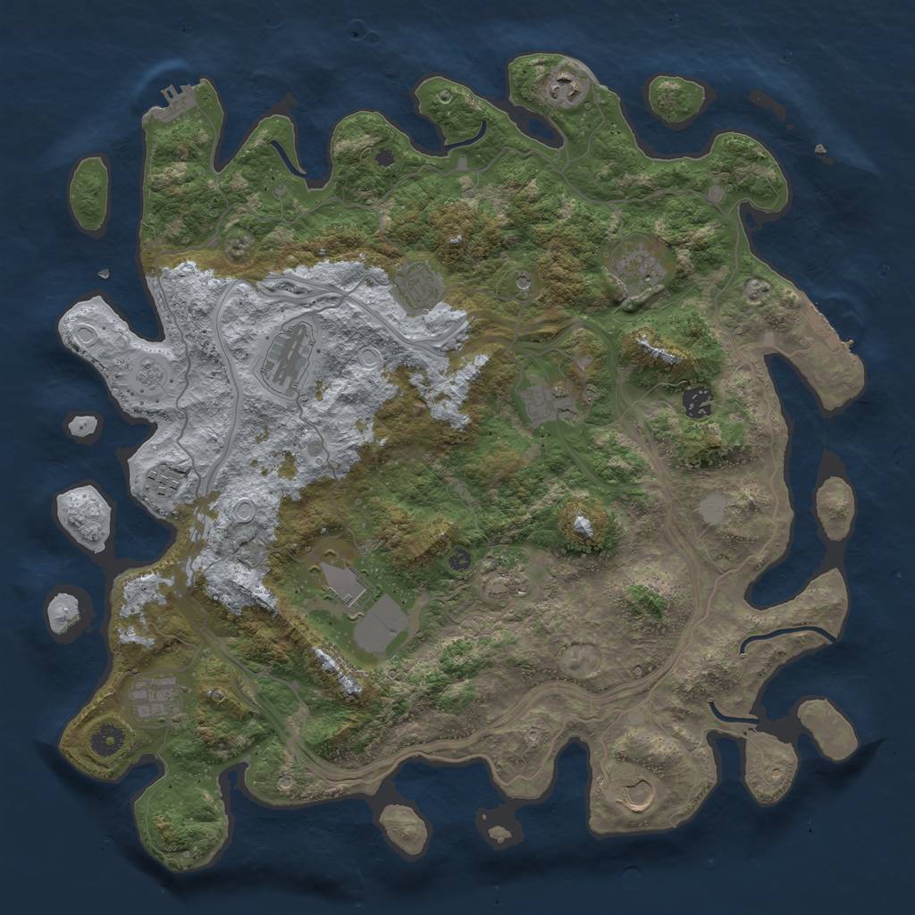 Rust Map: Procedural Map, Size: 4250, Seed: 154556, 20 Monuments