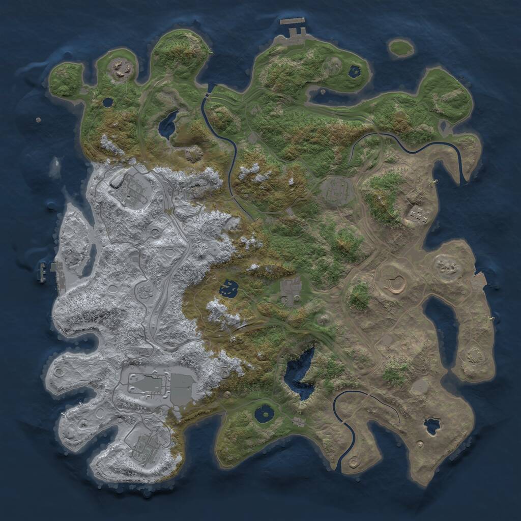 Rust Map: Procedural Map, Size: 4250, Seed: 580490233, 15 Monuments