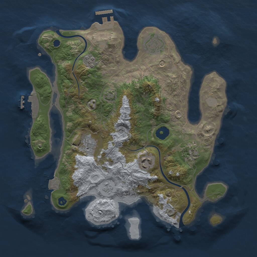 Rust Map: Procedural Map, Size: 3000, Seed: 72769, 11 Monuments