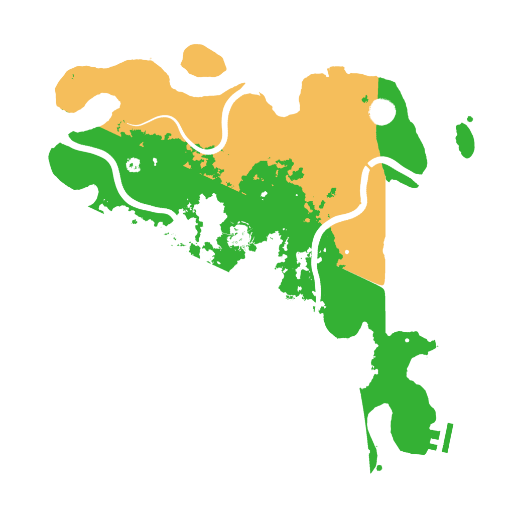 Biome Rust Map: Procedural Map, Size: 3500, Seed: 124