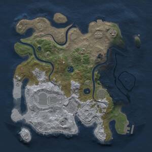Thumbnail Rust Map: Procedural Map, Size: 3500, Seed: 124, 13 Monuments