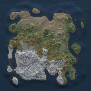 Thumbnail Rust Map: Procedural Map, Size: 3500, Seed: 124, 17 Monuments