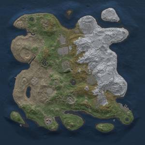 Thumbnail Rust Map: Procedural Map, Size: 3500, Seed: 981806794, 19 Monuments