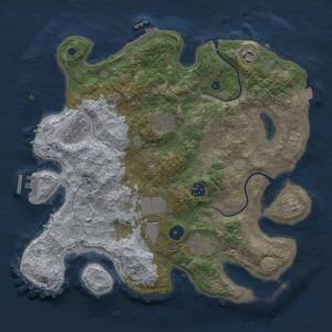 Thumbnail Rust Map: Procedural Map, Size: 3500, Seed: 544, 13 Monuments