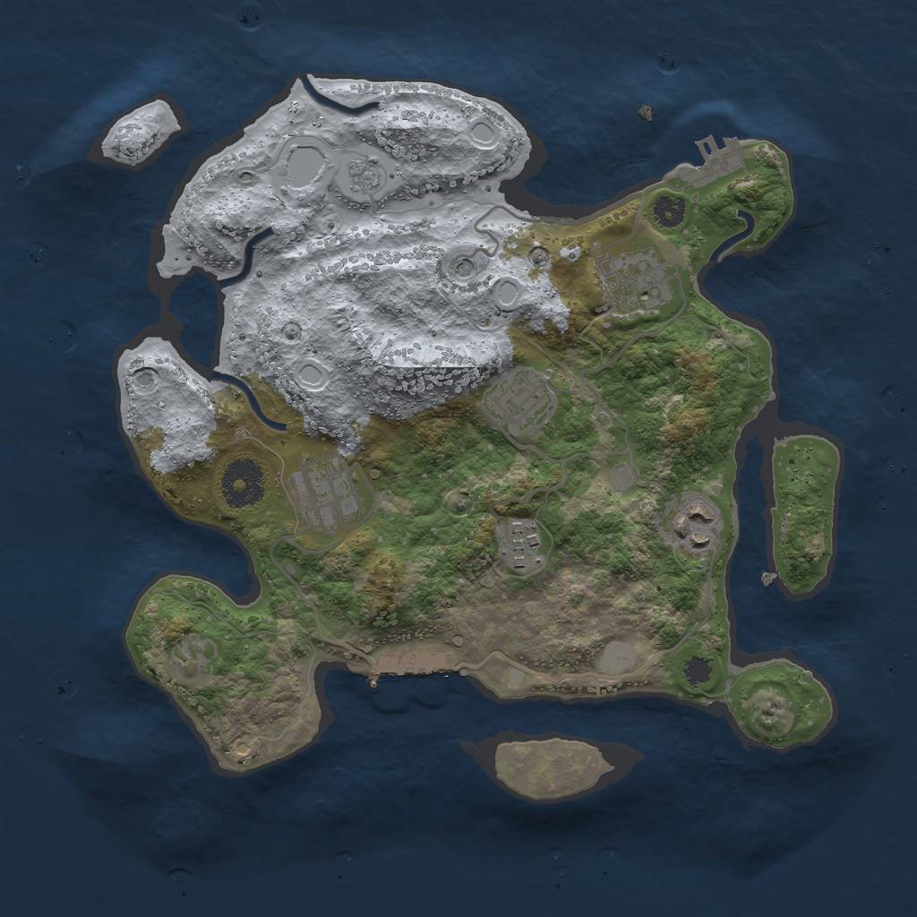 Rust Map: Procedural Map, Size: 3000, Seed: 6409321, 14 Monuments