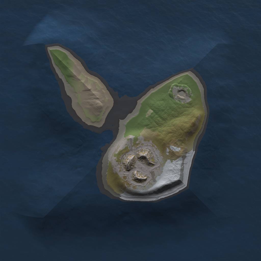 Rust Map: Barren, Size: 1100, Seed: 6548, 3 Monuments