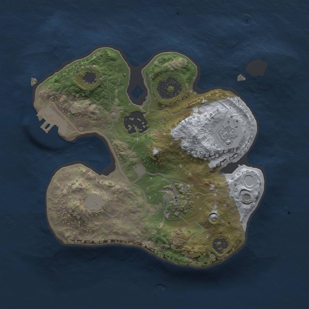 Rust Map: Procedural Map, Size: 2000, Seed: 884698183, 9 Monuments