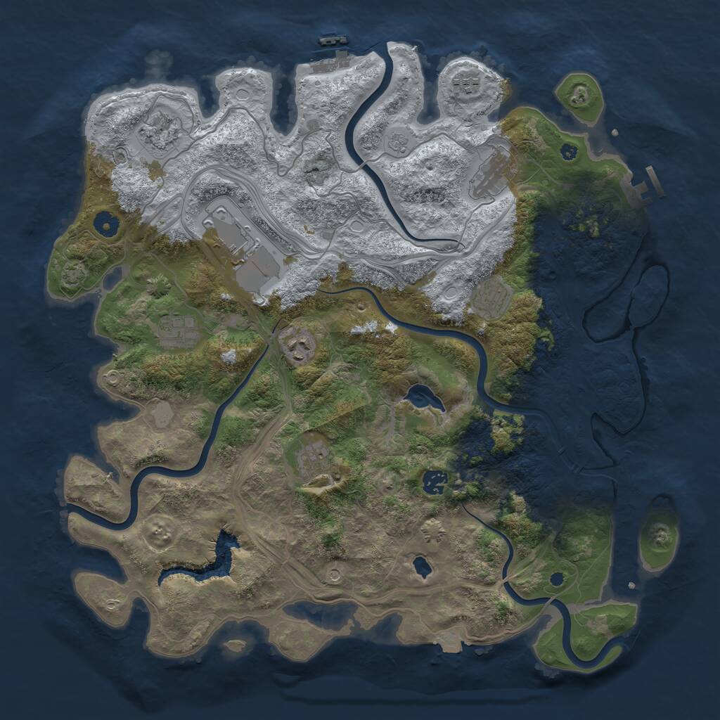 Rust Map: Procedural Map, Size: 4250, Seed: 160675999, 15 Monuments