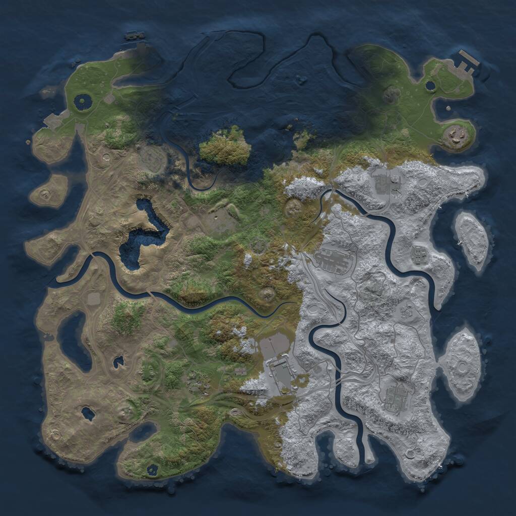 Rust Map: Procedural Map, Size: 4500, Seed: 2022080623, 15 Monuments