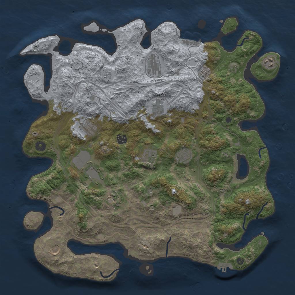 Rust Map: Procedural Map, Size: 4250, Seed: 1522256851, 20 Monuments