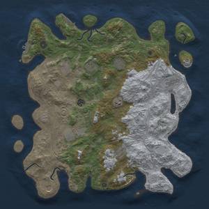 Thumbnail Rust Map: Procedural Map, Size: 4250, Seed: 349406938, 19 Monuments