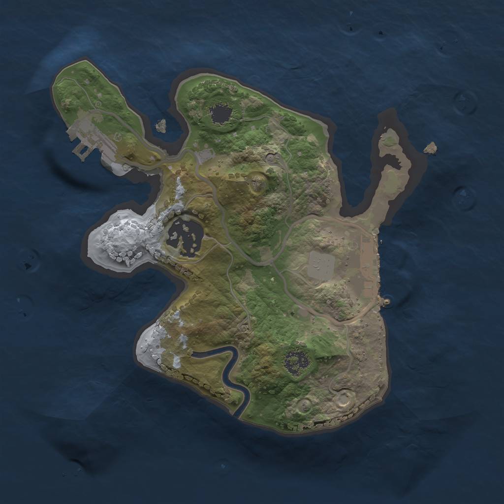 Rust Map: Procedural Map, Size: 2000, Seed: 15082019, 8 Monuments