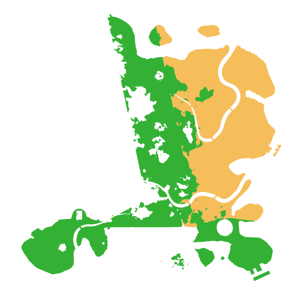 Biome Rust Map: Procedural Map, Size: 3500, Seed: 1216992418